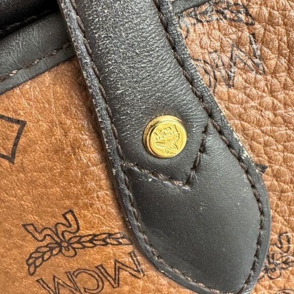 MCM Visetos Striped Shopper Tote Bag - Picture 8 of 16